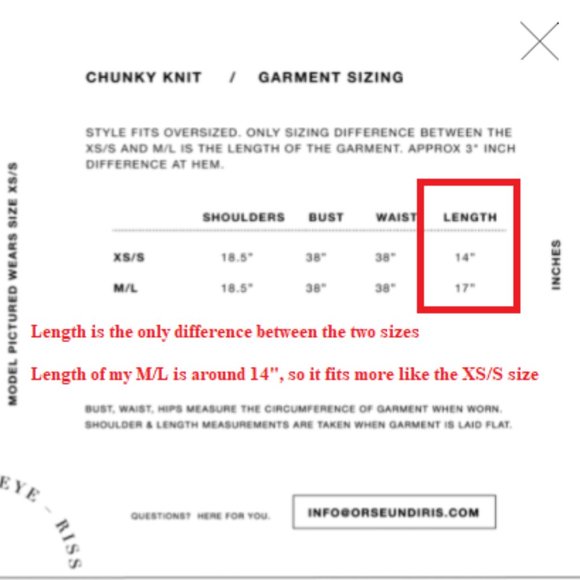 ❌SOLD❌ Orseund Iris Chunky Knit Cropped Turtleneck Red - Picture 7 of 7